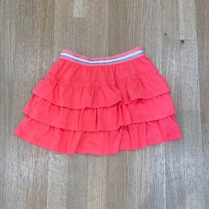Mini Boden Girls Jersey Ruffle Skort 6-7y Bright Flamingo Pink